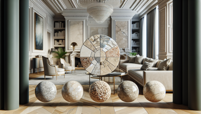 Showcasing filled, unfilled, honed, and polished travertine types in an elegant UK home interior.